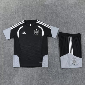 Completino Manica Corta Spagna 2026 Uomo Nero | Kit Allenamento