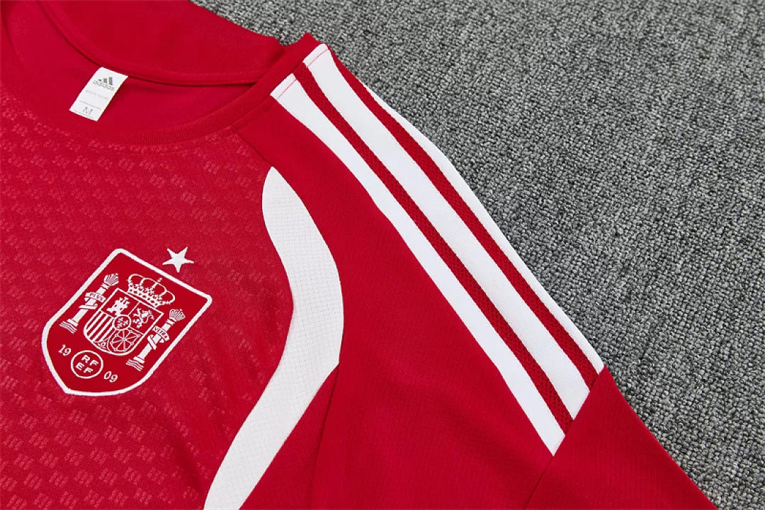 Completino Manica Corta Spagna 2026 Uomo Rosso | Kit Allenamento