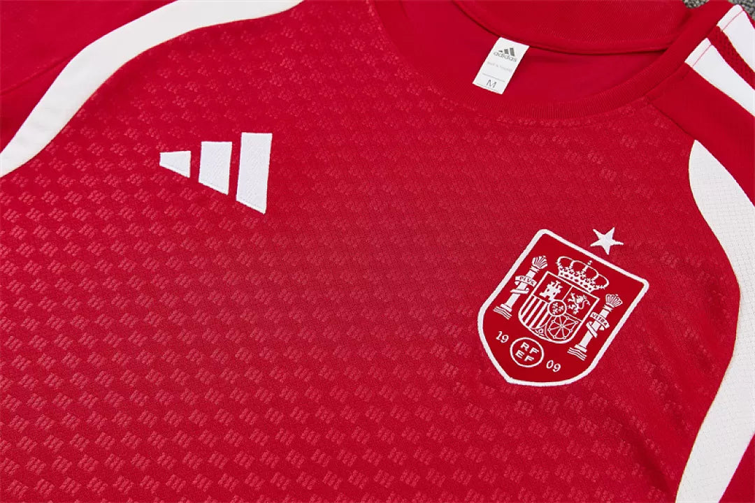 Completino Manica Corta Spagna 2026 Uomo Rosso | Kit Allenamento