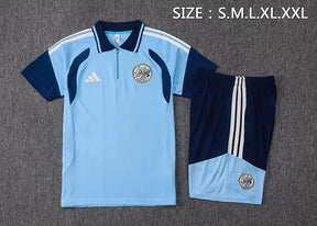 Completino Polo Ajax 26/27 Uomo Azzurro | Kit Allenamento