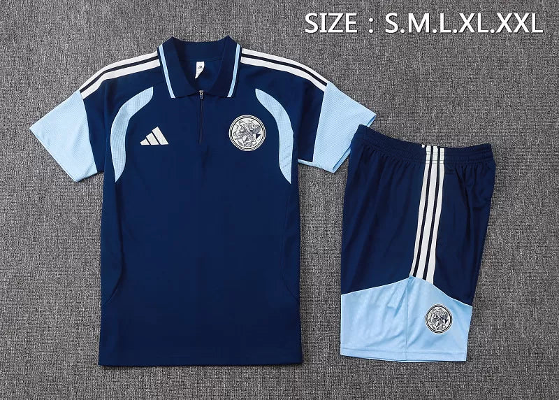 Completino Polo Ajax 26/27 Uomo Blu Navy | Kit Allenamento