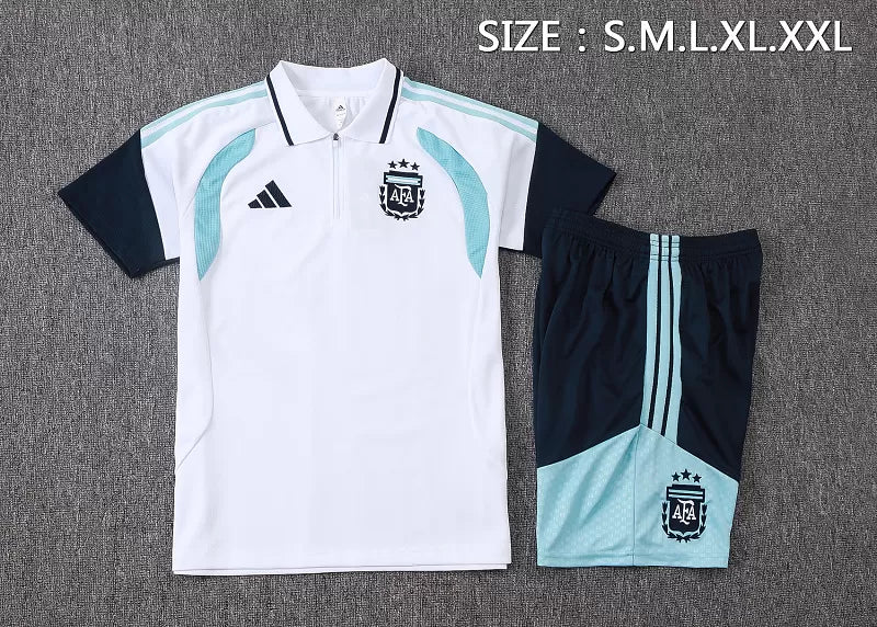 Completino Polo Argentina 2026 Uomo Bianco | Kit Allenamento