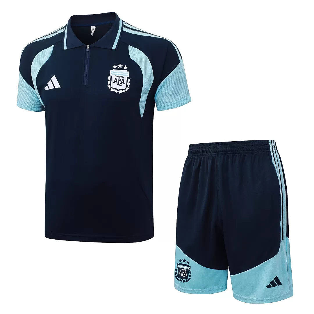 Completino Polo Argentina 2026 Uomo Blu Navy e Azzurro | Kit Allenamento