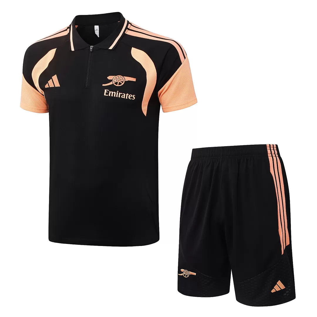 Completino Polo Arsenal 26/27 Uomo Nero/Arancione | Kit Allenamento