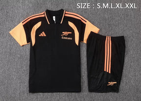 Completino Polo Arsenal 26/27 Uomo Nero/Arancione | Kit Allenamento