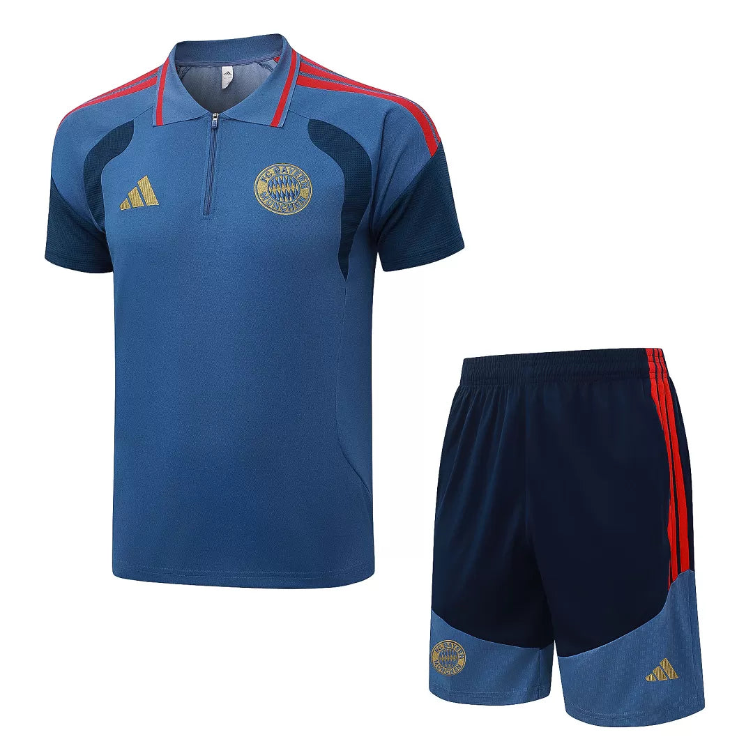 Completino Polo Bayern Munich 26/27 Uomo Blu | Kit Allenamento