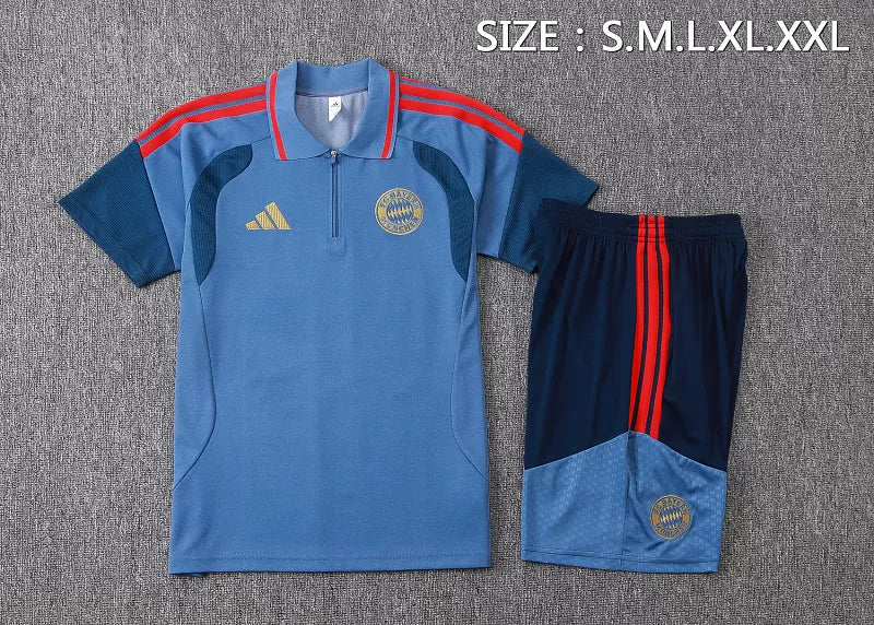 Completino Polo Bayern Munich 26/27 Uomo Blu | Kit Allenamento