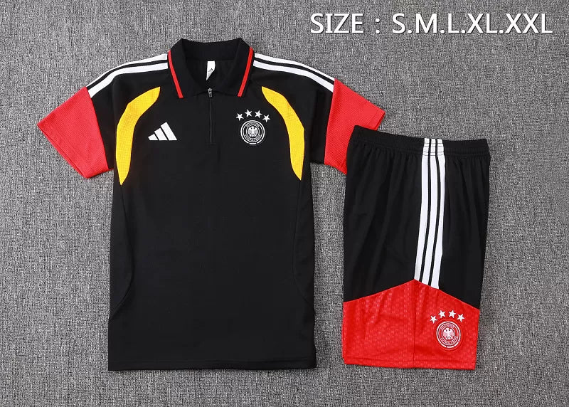 Completino Polo Germania 2026 Uomo Nero | Kit Allenamento