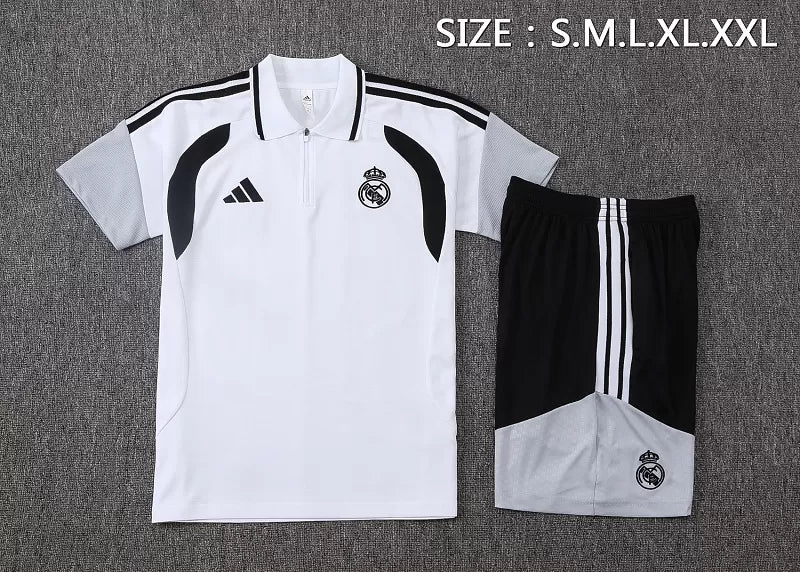 Completino Polo Real Madrid 26/27 Uomo Bianco | Kit Allenamento