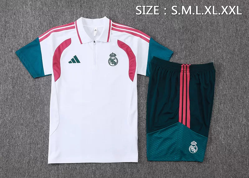 Completino Polo Real Madrid 26/27 Uomo Bianco | Kit Allenamento