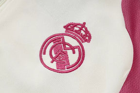 Completino Polo Real Madrid 26/27 Uomo Bianco e Rosa | Kit Allenamento