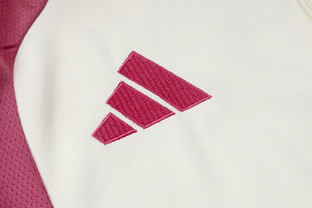 Completino Polo Real Madrid 26/27 Uomo Bianco e Rosa | Kit Allenamento