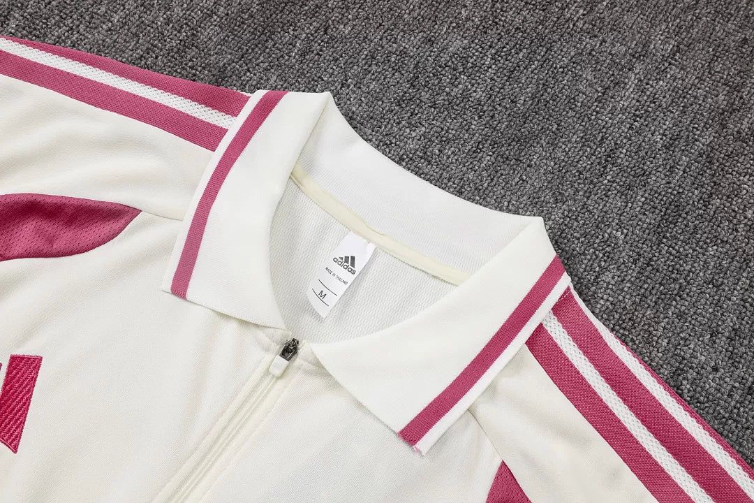 Completino Polo Real Madrid 26/27 Uomo Bianco e Rosa | Kit Allenamento