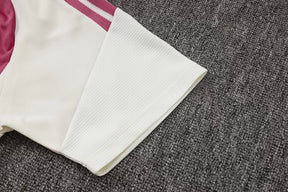 Completino Polo Real Madrid 26/27 Uomo Bianco e Rosa | Kit Allenamento