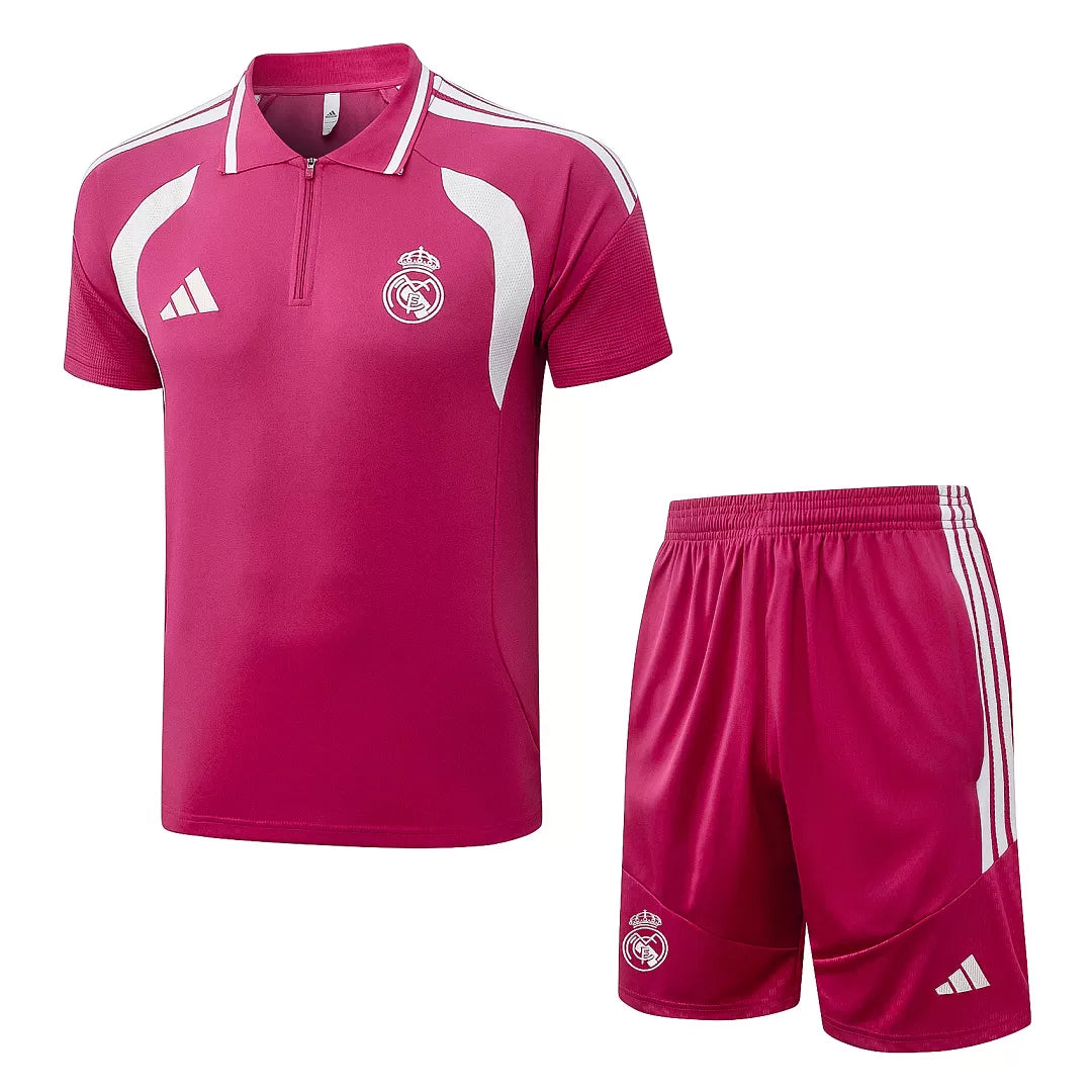 Completino Polo Real Madrid 26/27 Uomo Fucsia | Kit Allenamento