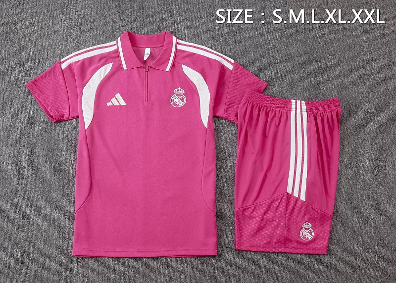 Completino Polo Real Madrid 26/27 Uomo Fucsia | Kit Allenamento
