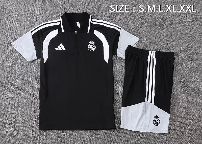 Completino Polo Real Madrid 26/27 Uomo Nero | Kit Allenamento