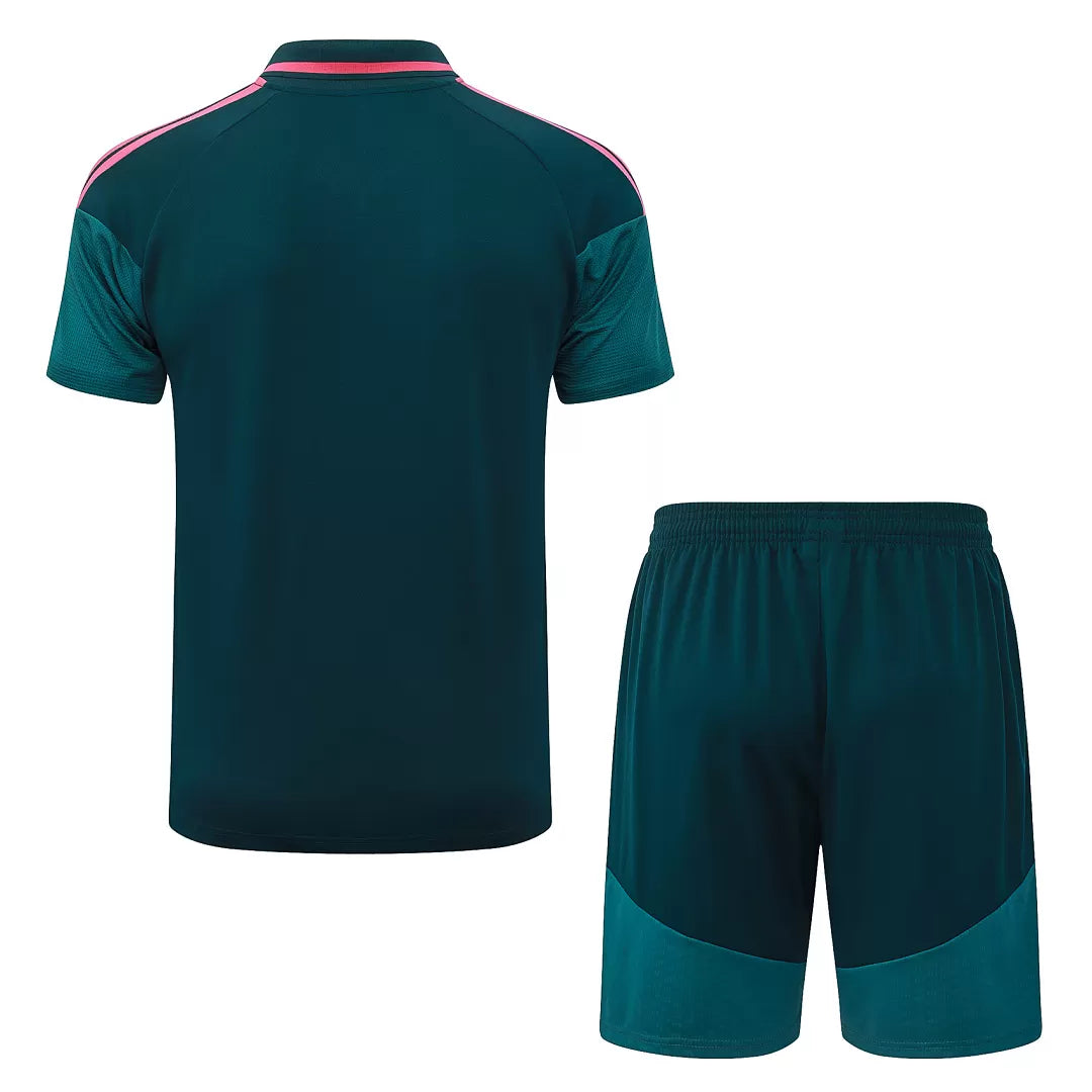 Completino Polo Real Madrid 26/27 Uomo Verde Petrolio | Kit Allenamento