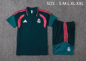 Completino Polo Real Madrid 26/27 Uomo Verde Petrolio | Kit Allenamento