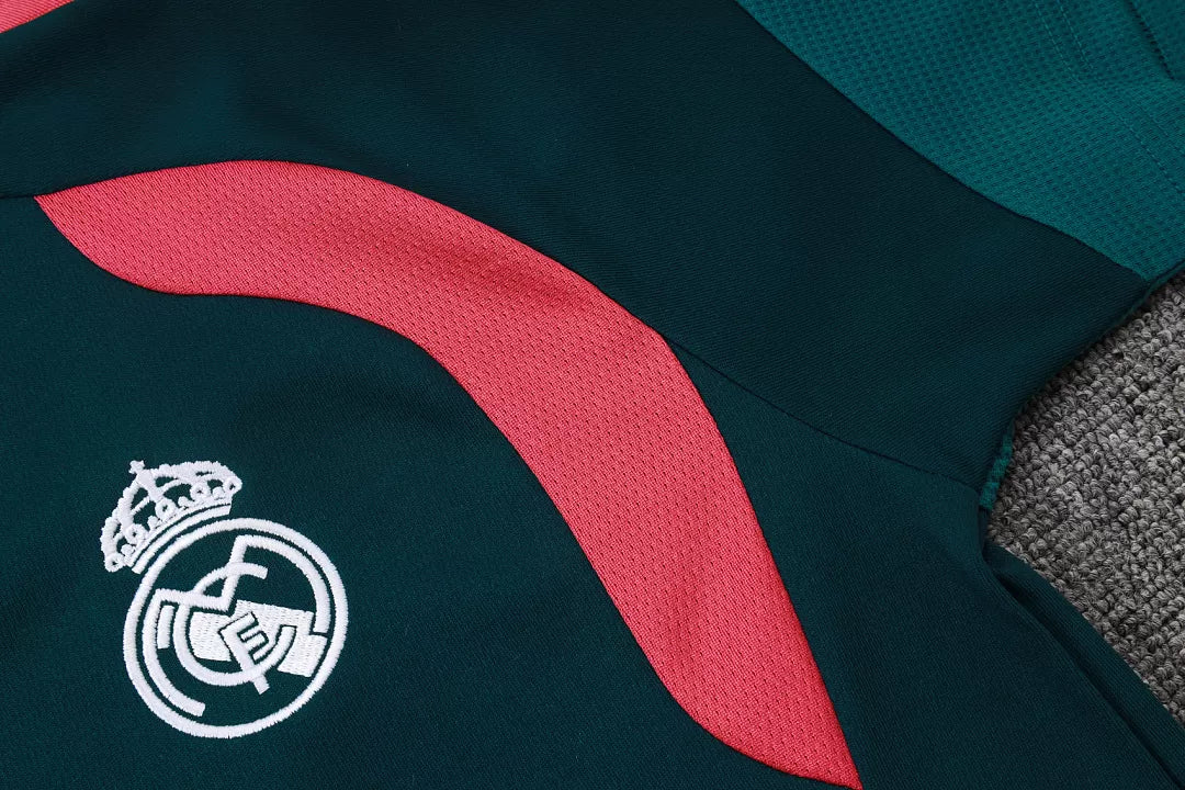 Completino Polo Real Madrid 26/27 Uomo Verde Petrolio | Kit Allenamento