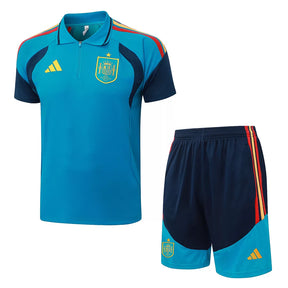 Completino Polo Spagna 2026 Uomo Azzurro | Kit Allenamento
