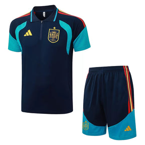 Completino Polo Spagna 2026 Uomo Blu Navy | Kit Allenamento