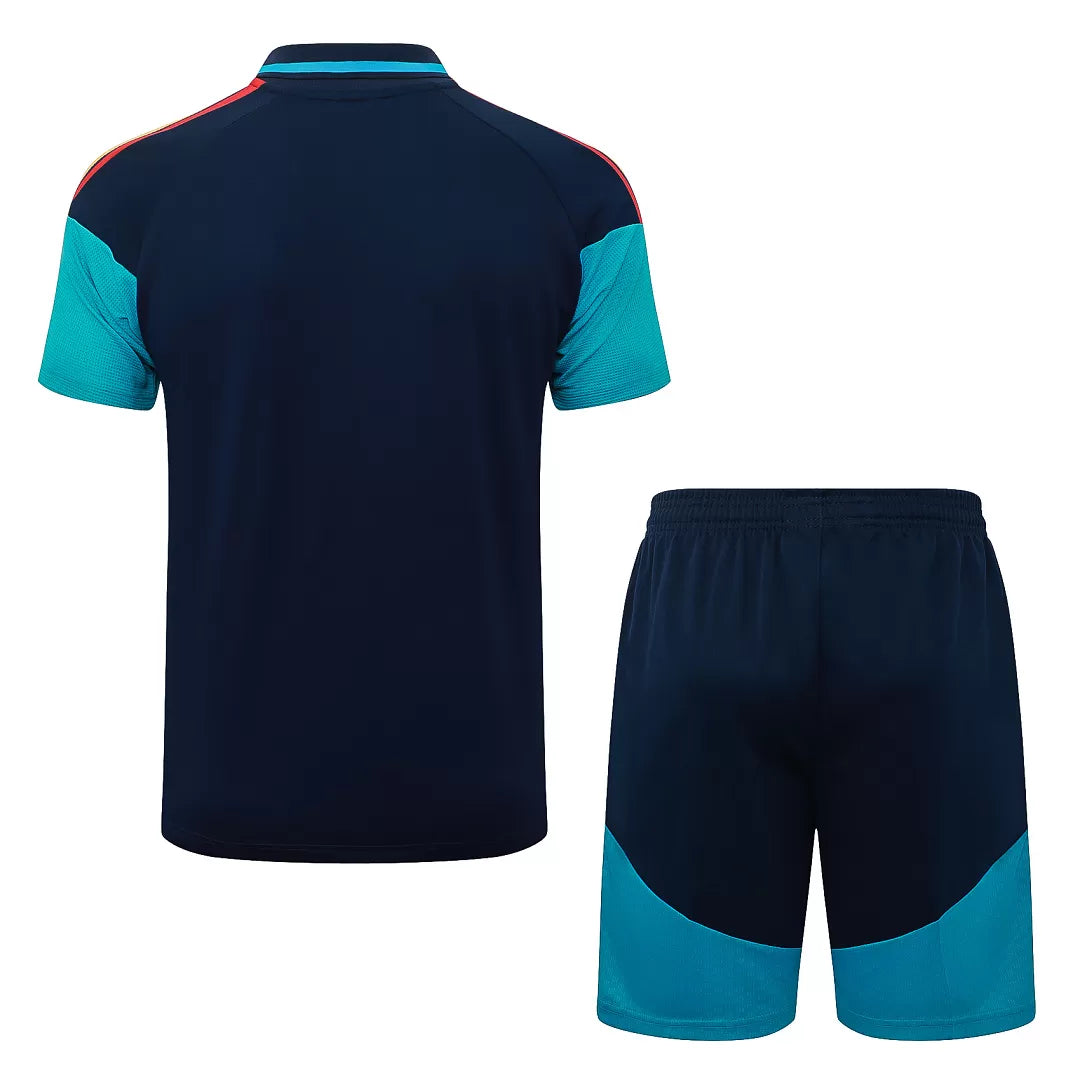 Completino Polo Spagna 2026 Uomo Blu Navy | Kit Allenamento