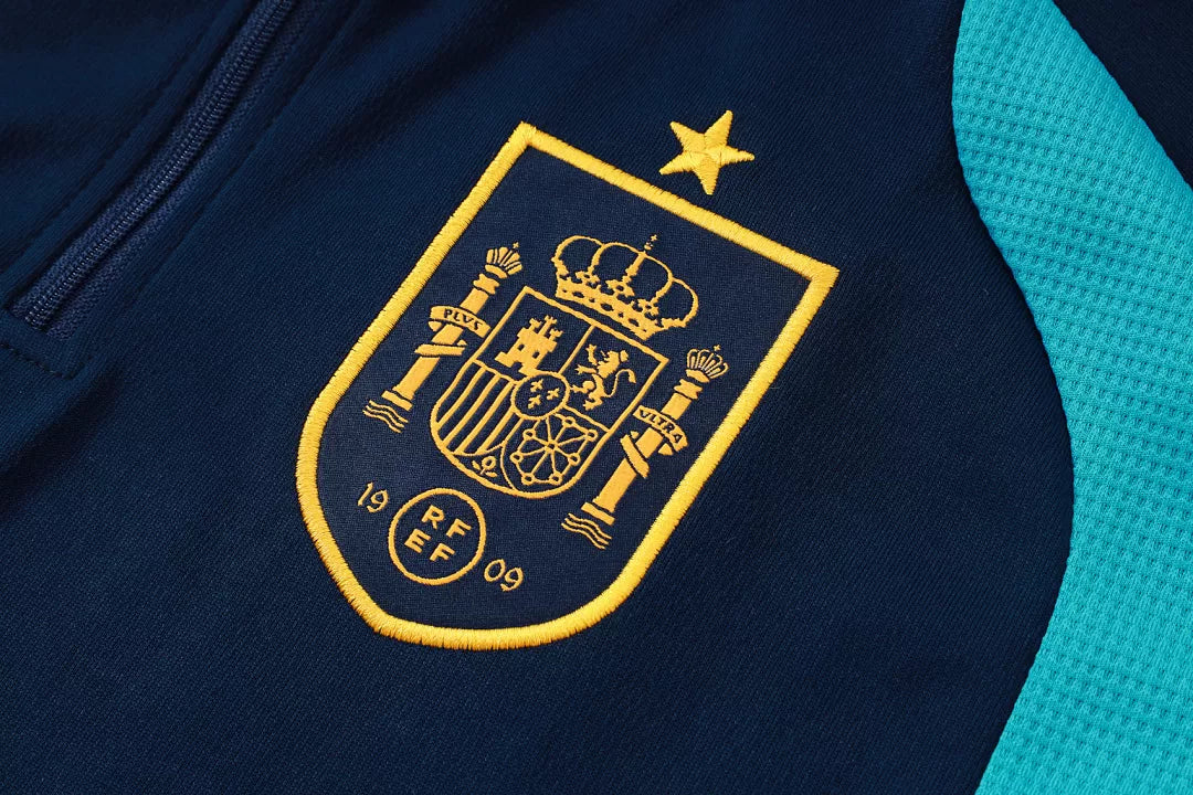 Completino Polo Spagna 2026 Uomo Blu Navy | Kit Allenamento