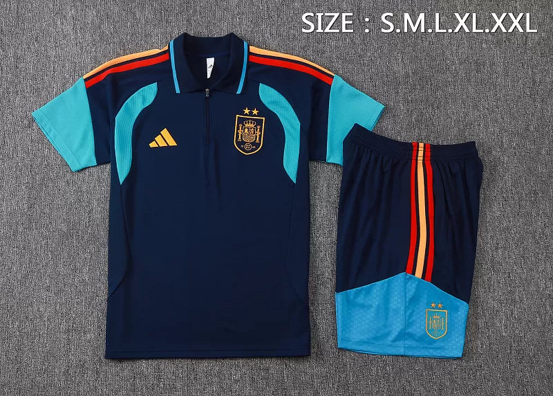 Completino Polo Spagna 26/27 Uomo Blu Navy | Kit Allenamento