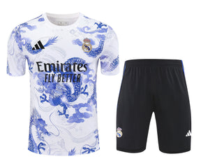 Tenue d'entraînement Real Madrid bleu dragon (maillot et short) 25/26
