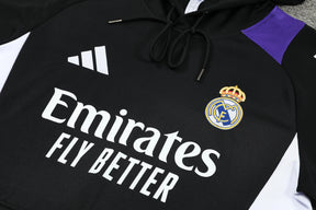 Real Madrid Hoodie Black 24/25