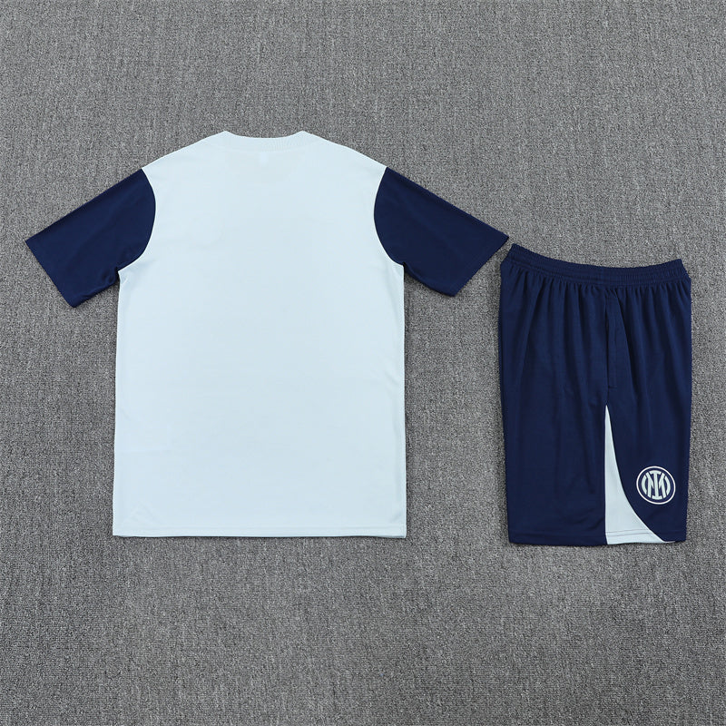 Inter Milan White/Blue Training Shirt + Shorts Kit 25/26