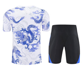 Tenue d'entraînement Real Madrid bleu dragon (maillot et short) 25/26