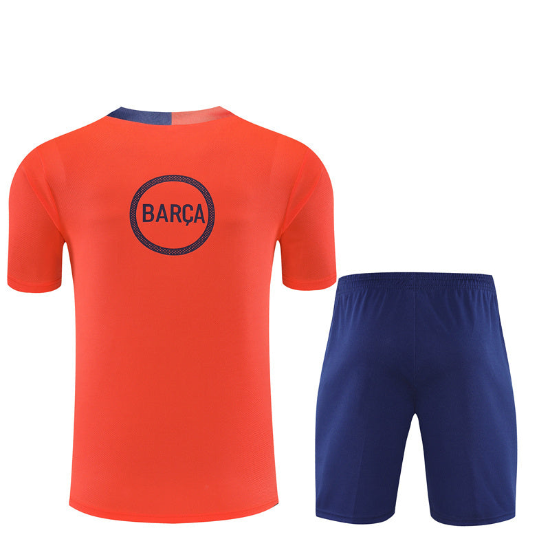 Kit Shirt + Shorts Barcelona Orange/Dark Blue 25/26