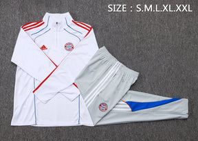 Bayern White/Gray Tracksuit Half-Zip 25/26