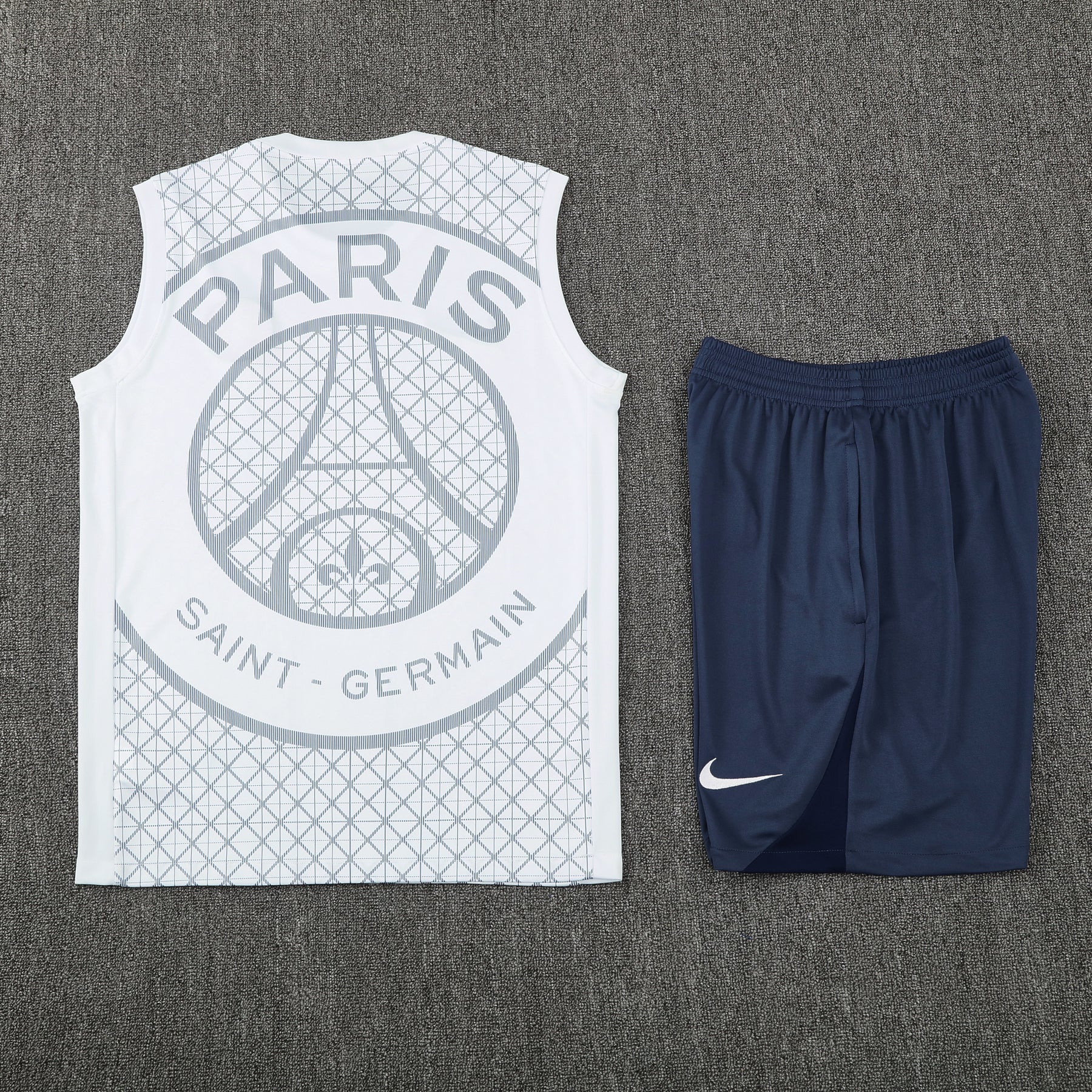 Kit Tank Top + Shorts Paris White/Blue 25/26