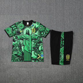Kit Shirt + Shorts Brazil Christ the Redeemer Green Training 25/26