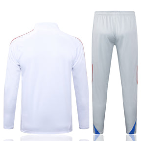 Bayern White/Gray Tracksuit Half-Zip 25/26