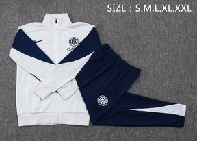 Inter Milan White/Blue Tracksuit Full-Zip 25/26