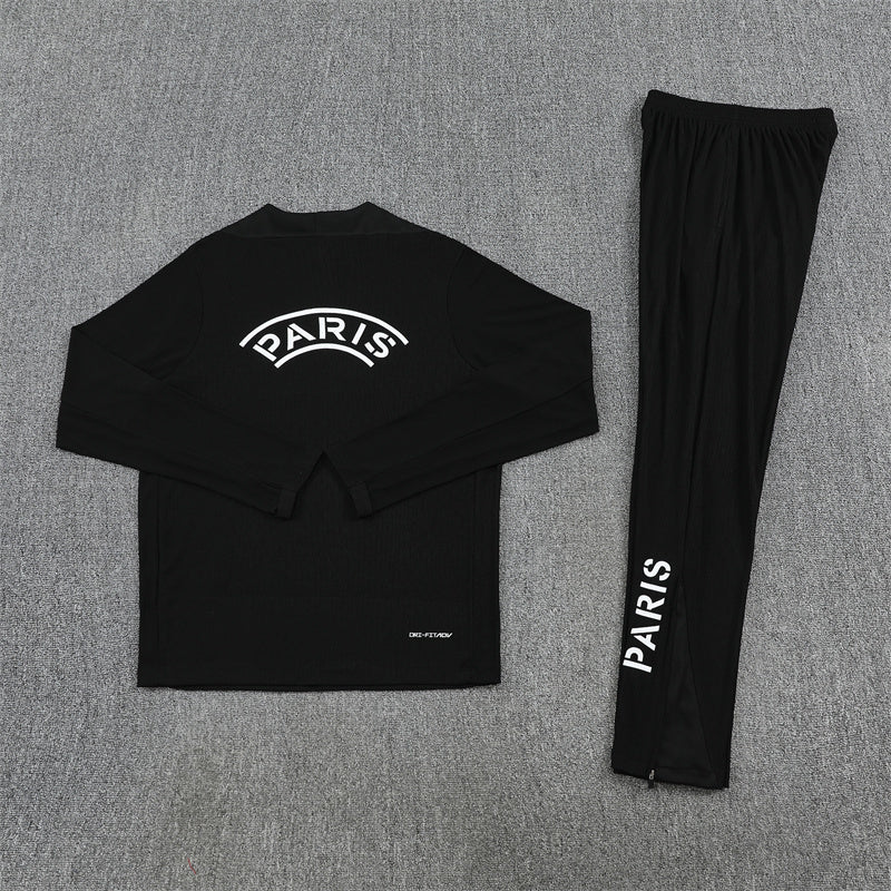 Paris Black Tracksuit Half-Zip 25/26