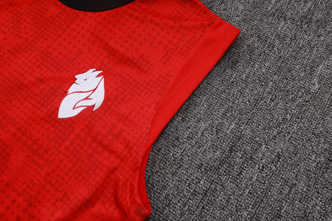 Completino Canottiera Milan 2025/26 Uomo Rosso | Kit Allenamento
