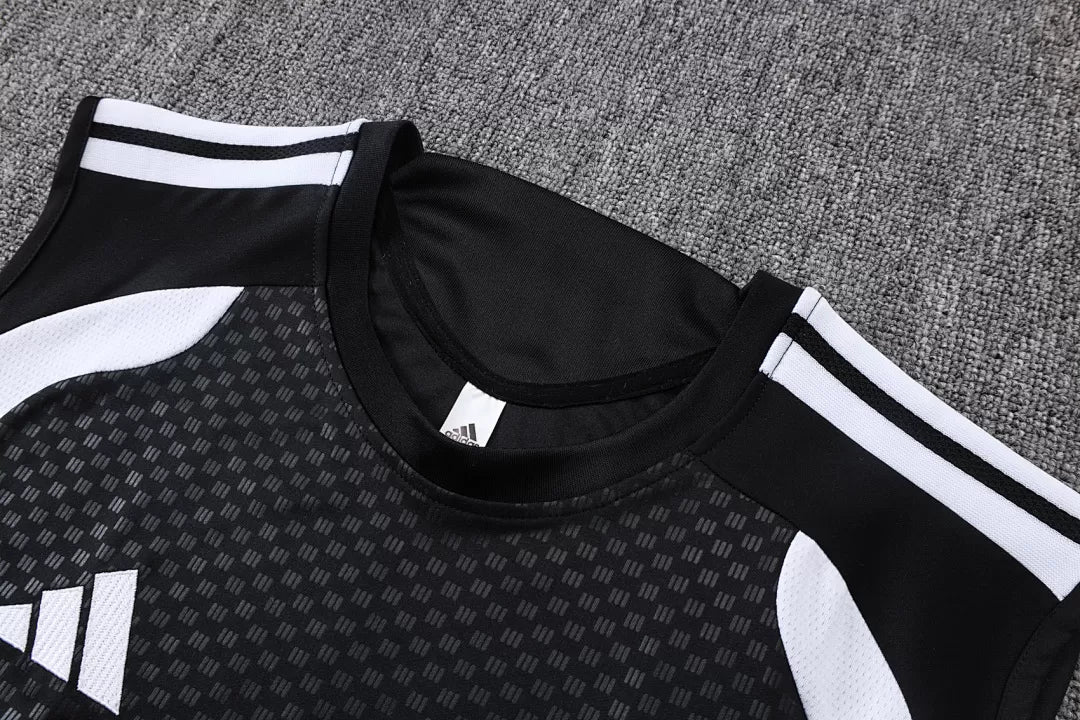 Completino Canottiera Real Madrid 26/27 Uomo Nero | Kit Allenamento