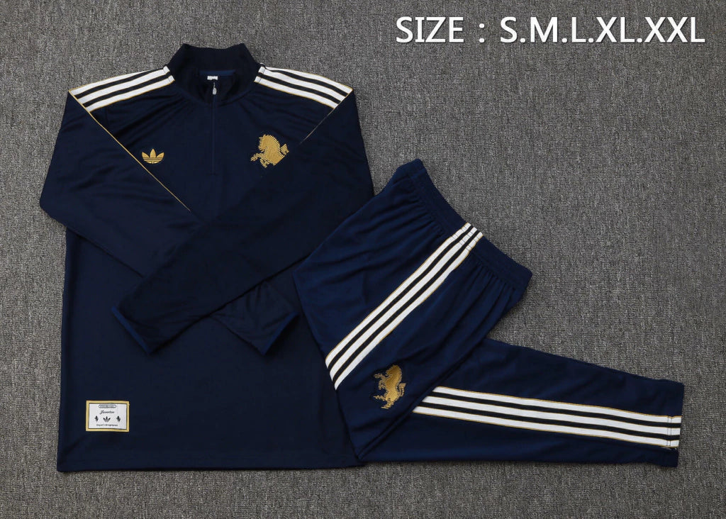 Tuta Blu Scuro Half-Zip Uomo | Tuta da Calcio