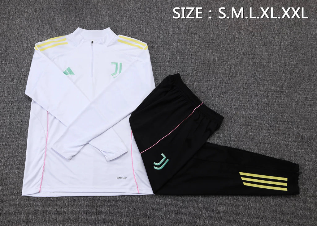 Tuta Bianco/Nera Half-Zip Uomo | Tuta da Calcio