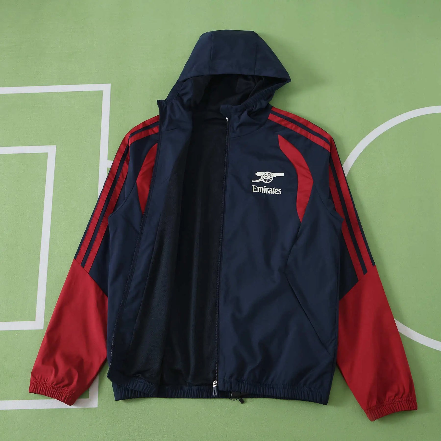 Giacca a Vento Arsenal 26/27 Uomo Blu Navy e Rosso | Giacca a Vento da Calcio