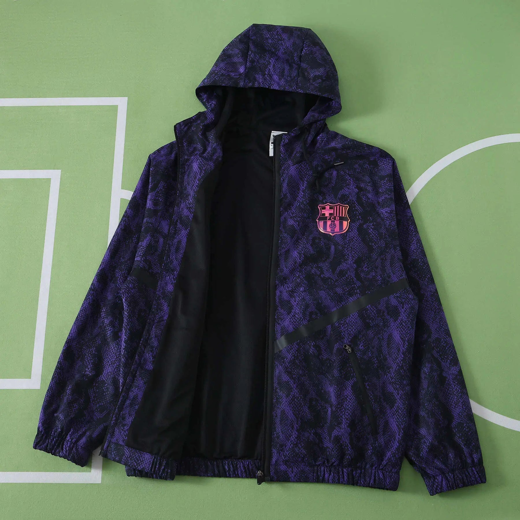 Giacca a Vento Barcelona 26/27 Uomo Blu Viola | Giacca a Vento da Calcio