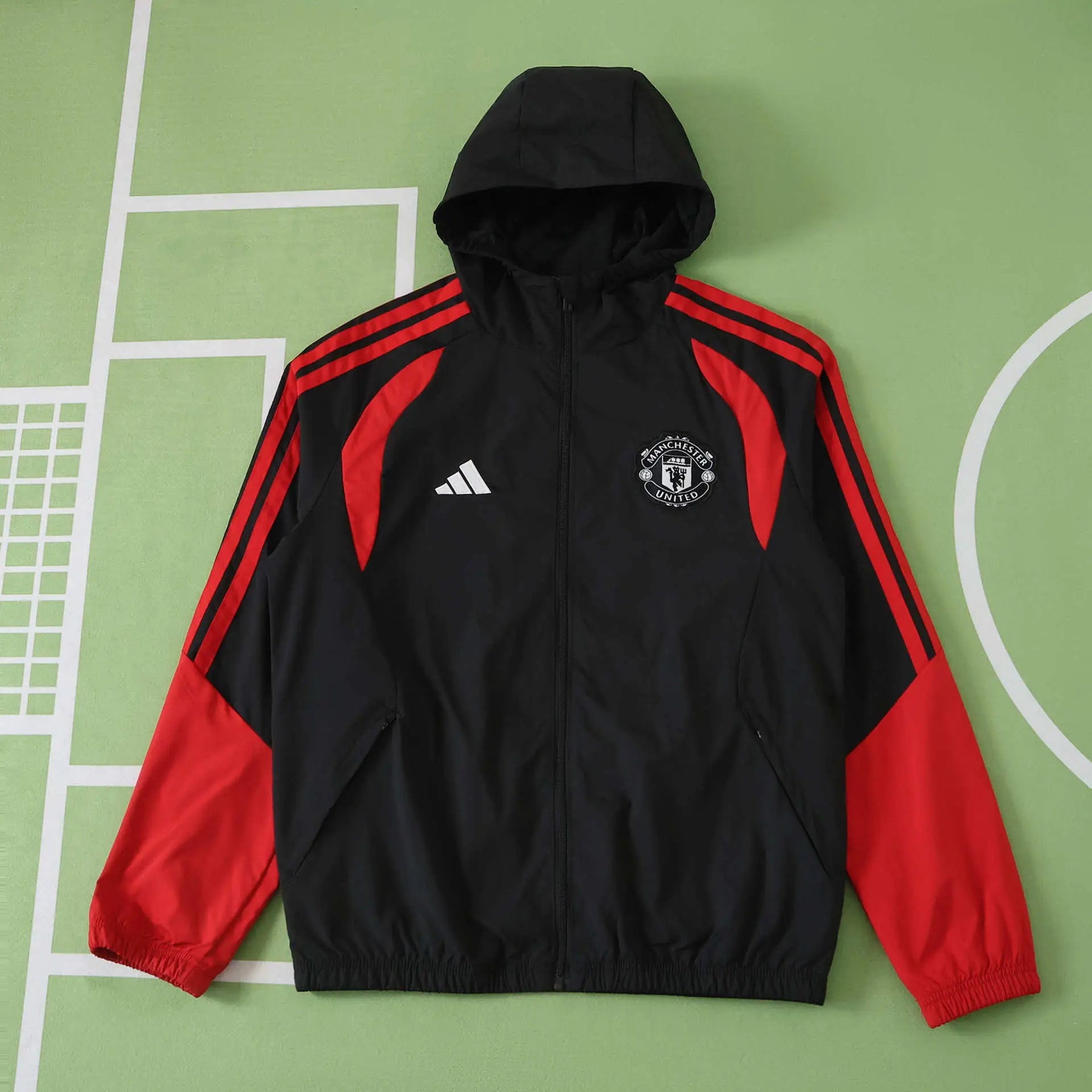 Giacca a Vento Manchester United 26/27 Uomo Nero e Rosso | Giacca a Vento da Calcio