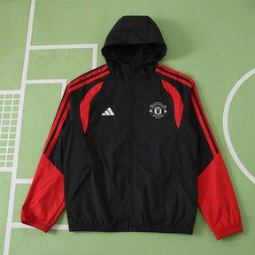 Giacca a Vento Manchester United 26/27 Uomo Nero e Rosso | Giacca a Vento da Calcio