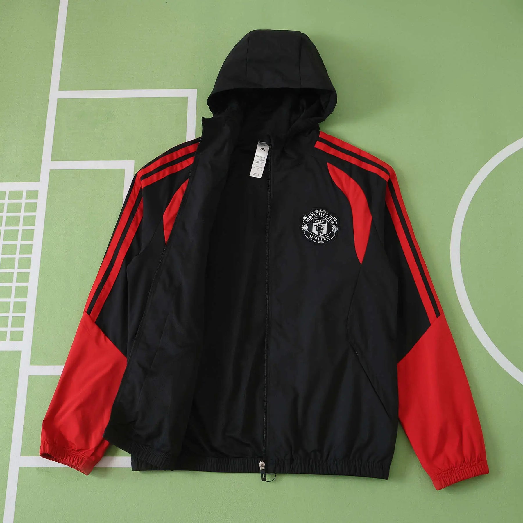Giacca a Vento Manchester United 26/27 Uomo Nero e Rosso | Giacca a Vento da Calcio