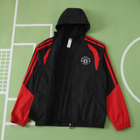 Giacca a Vento Manchester United 26/27 Uomo Nero e Rosso | Giacca a Vento da Calcio